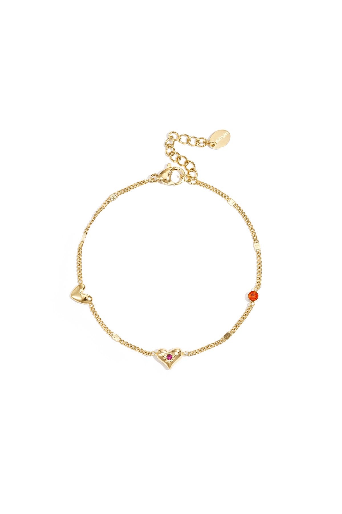 Anna Hearts & Stone Bracelet