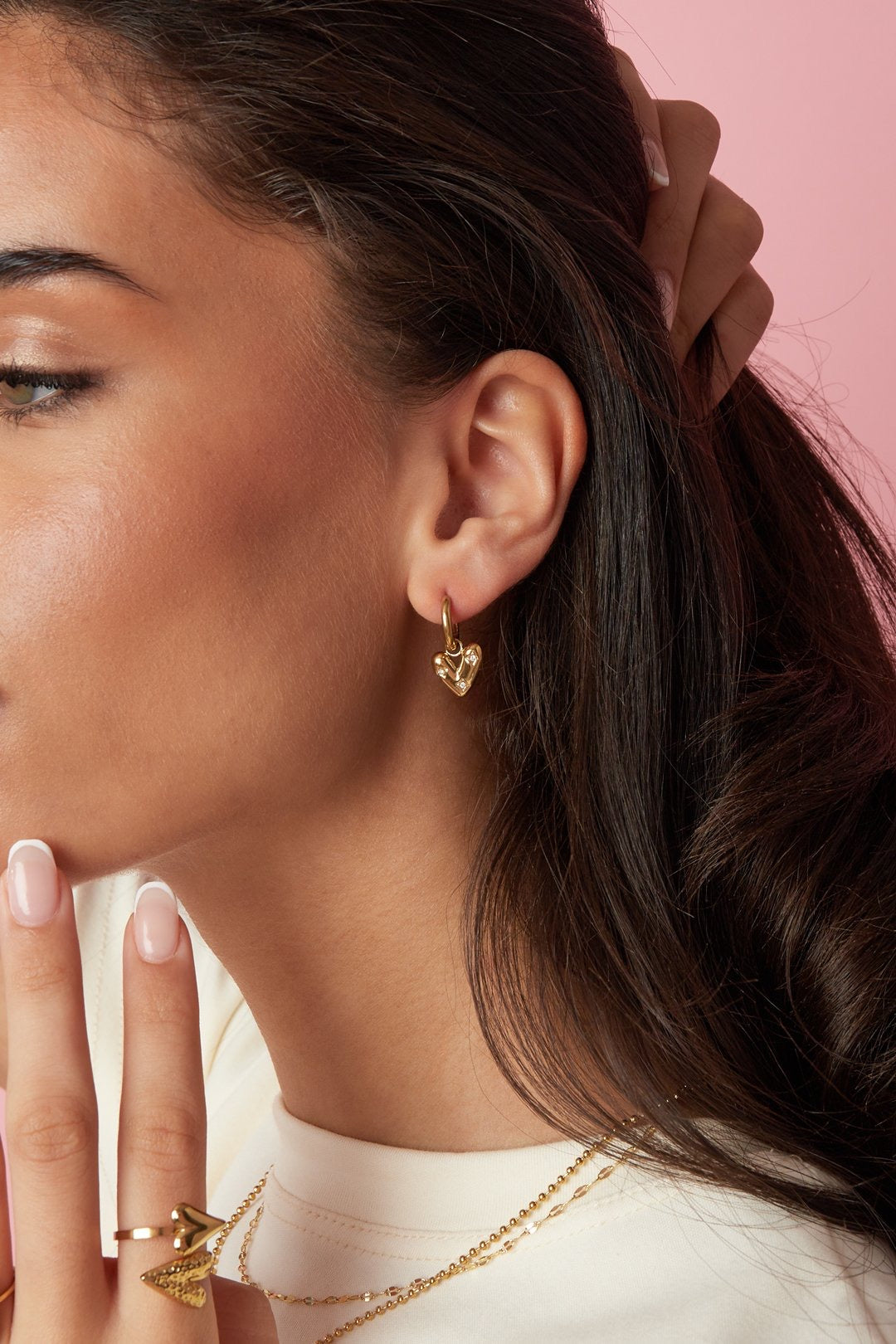 Hanging Heart Earrings