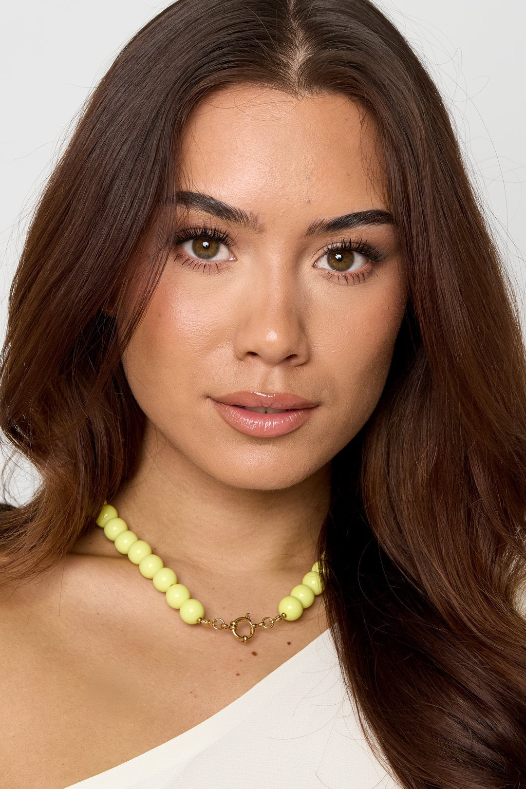Butter Yellow Beads Necklace