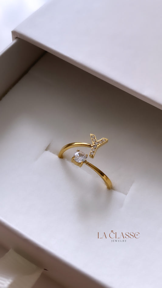 Diamond Letter Ring