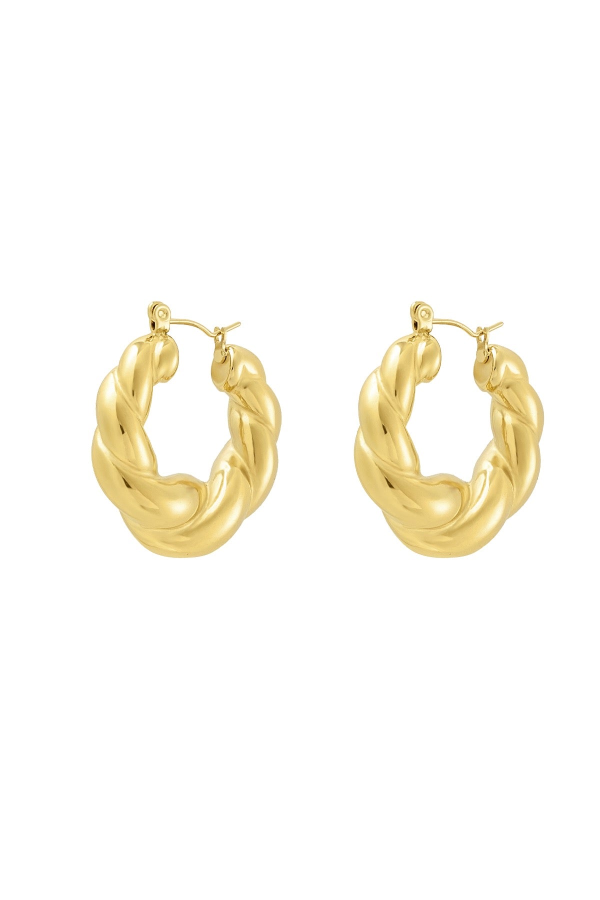 Twisted Gold Earrings