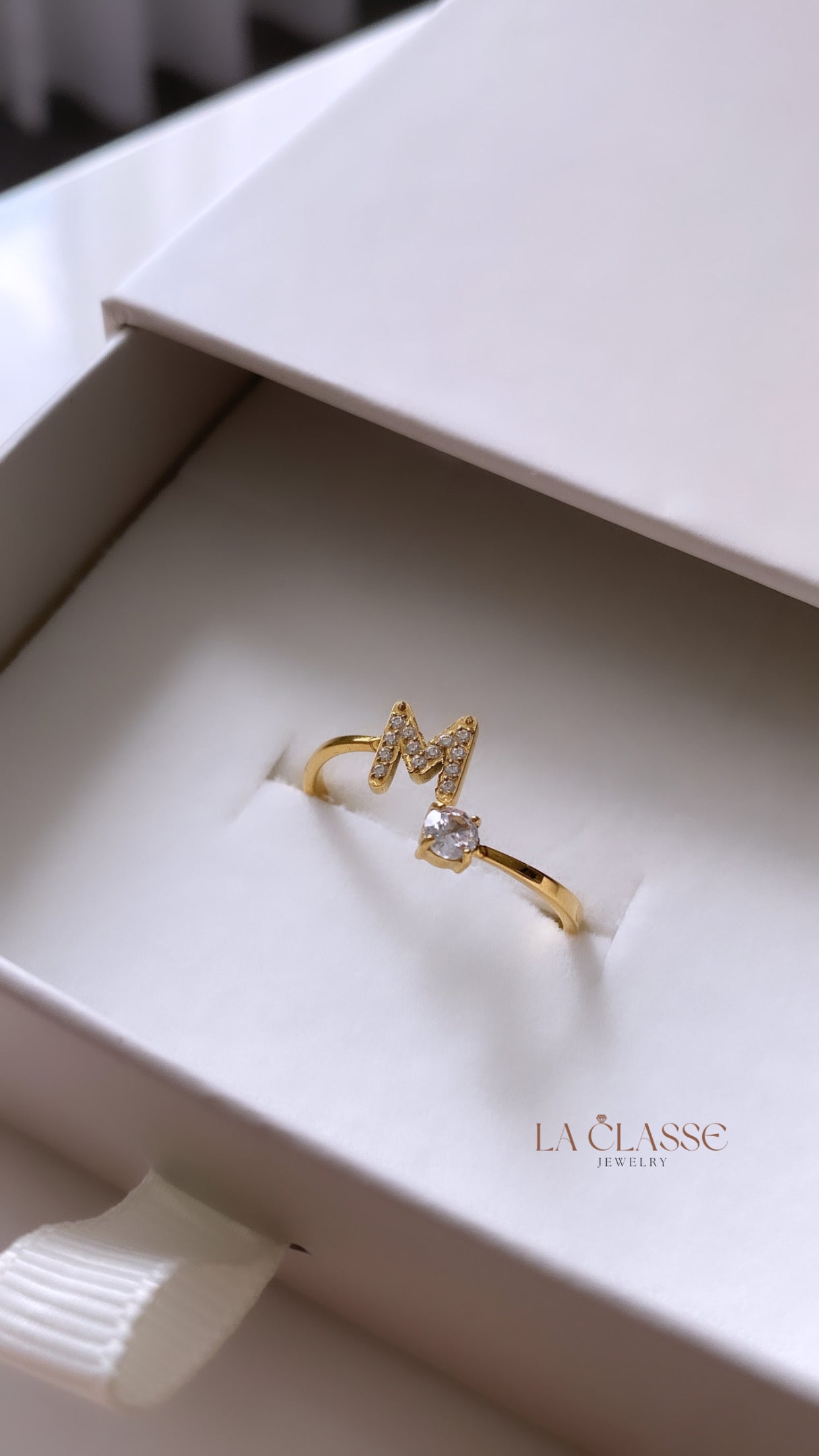 Diamond Letter Ring