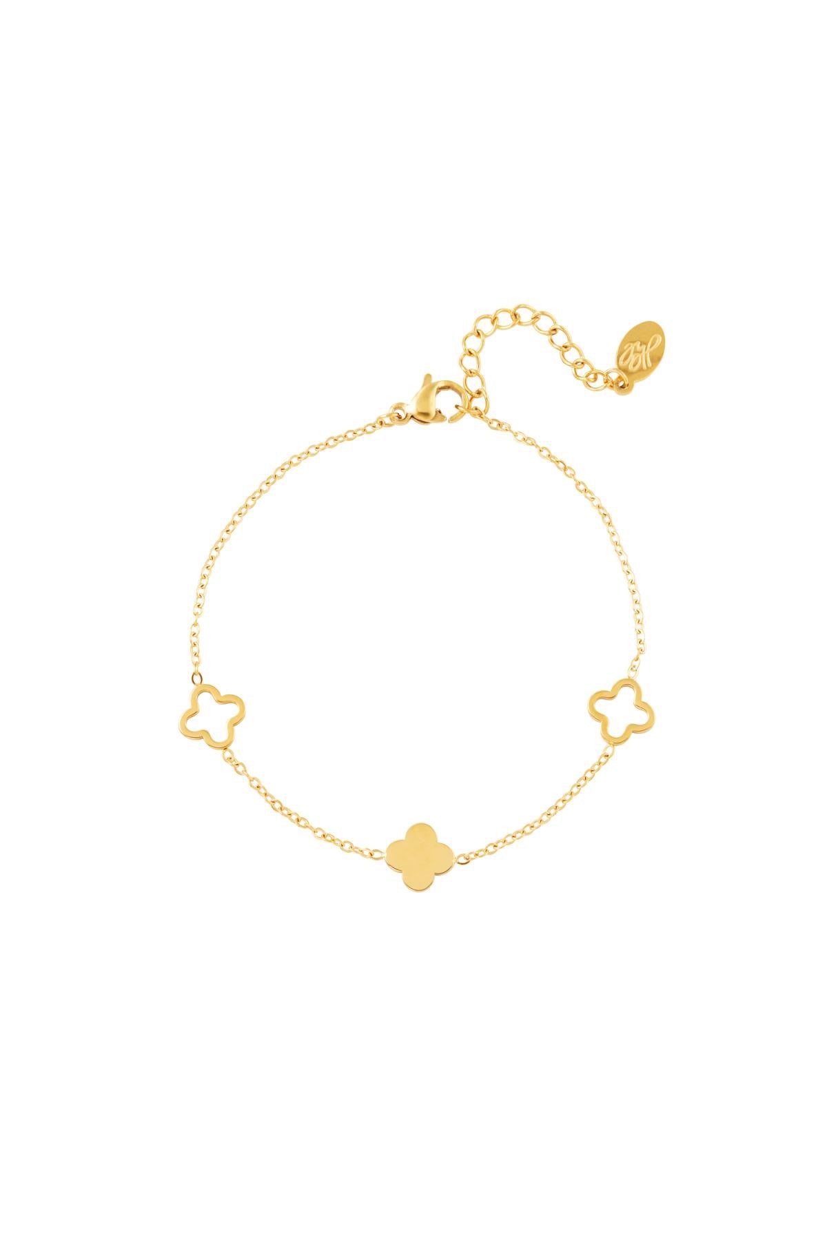 Triple Flower Bracelet Gold