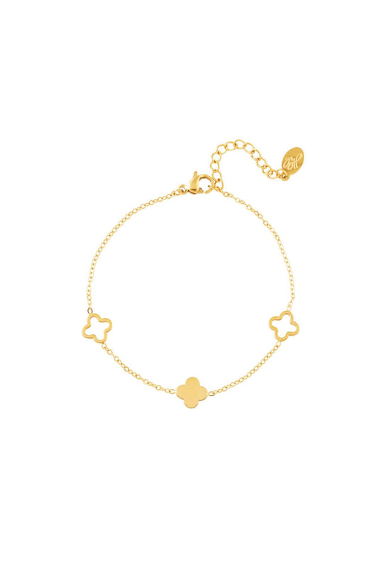 Triple Flower Bracelet Gold