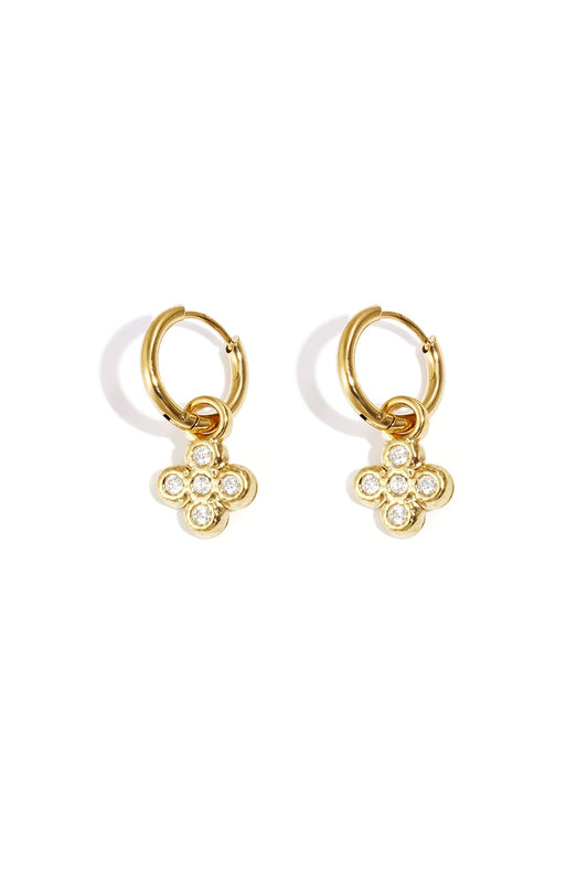 Diamond Clover Earrings