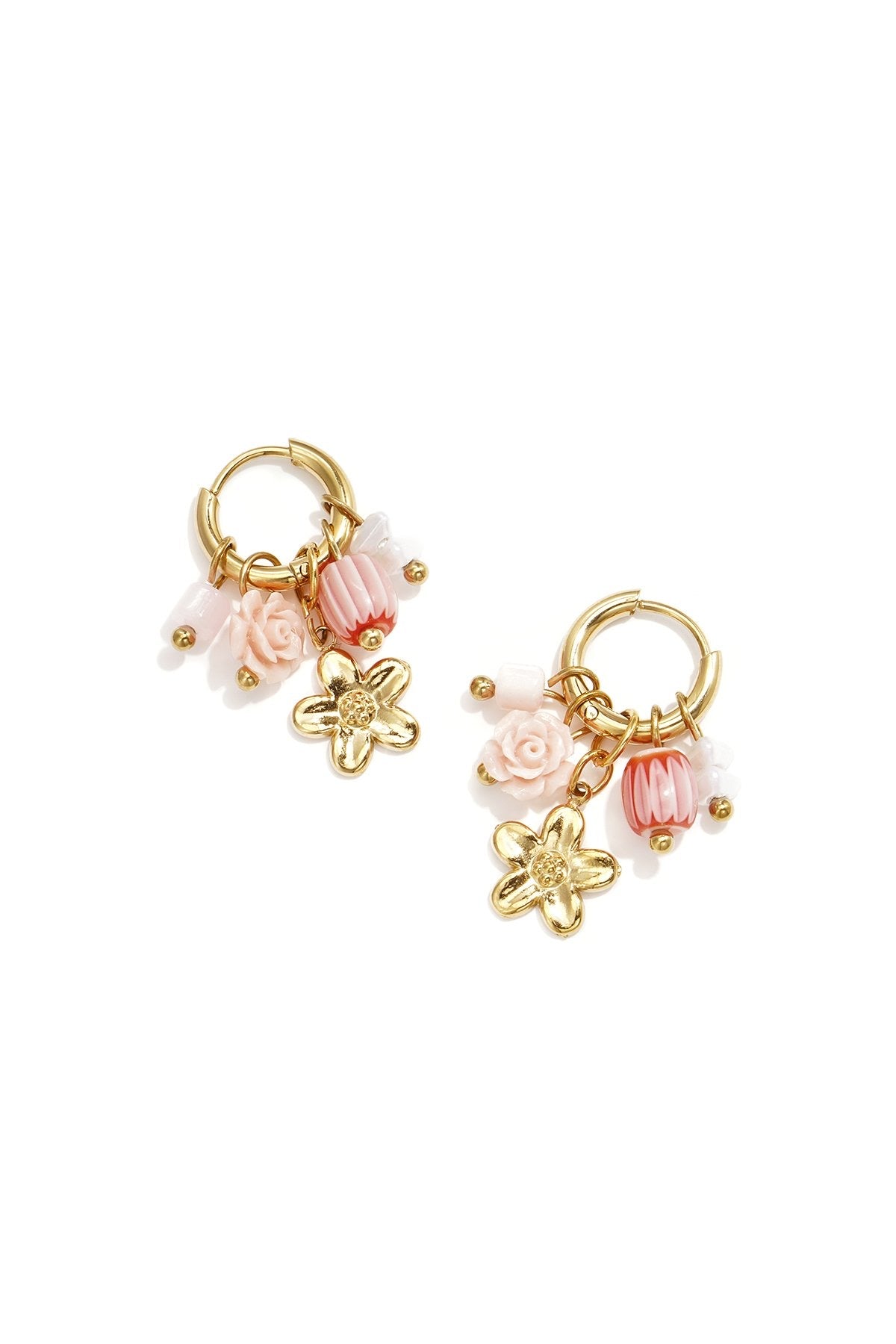 Pinky Flower Earrings