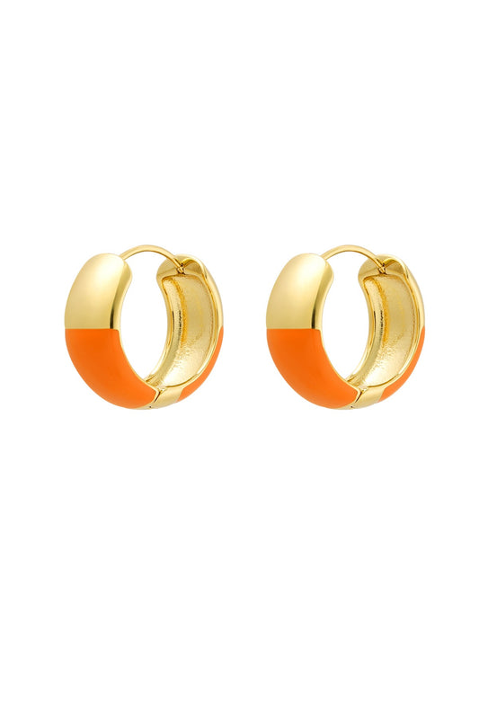 Inaya Earrings Orange/Gold