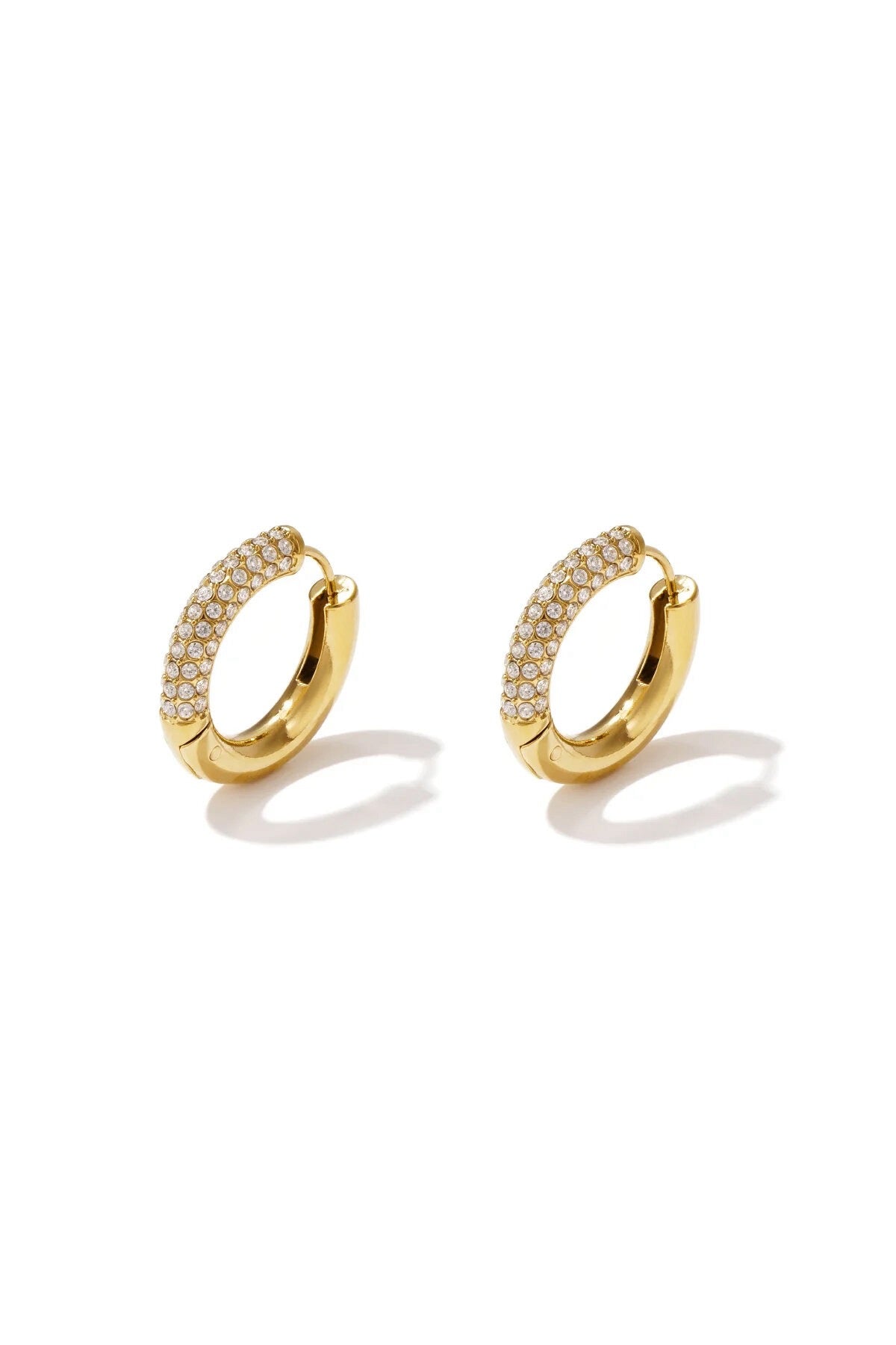 Diamond Gold Hoops