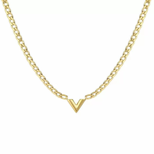 V Necklace Gold