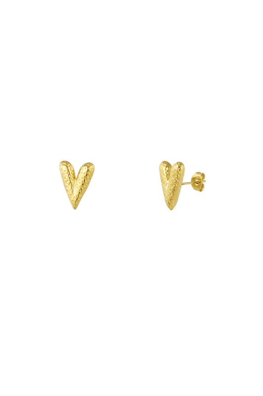 Hearts Earstud Gold
