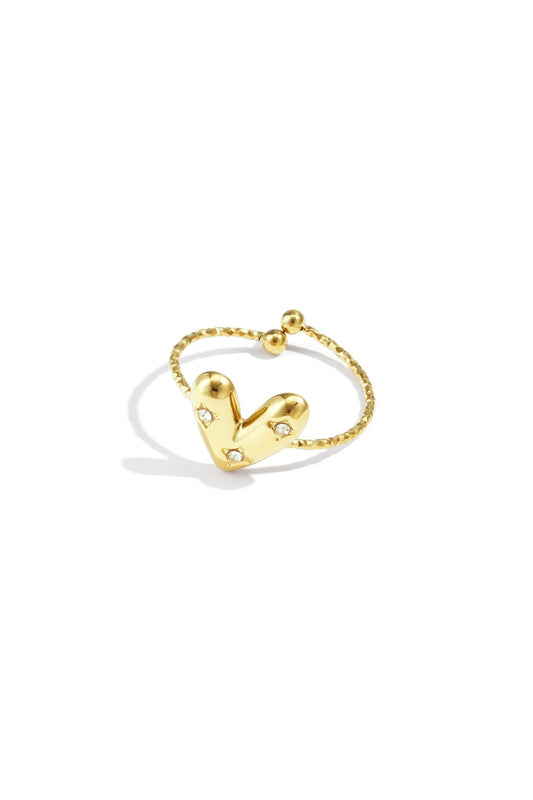 Hearted Ring Gold