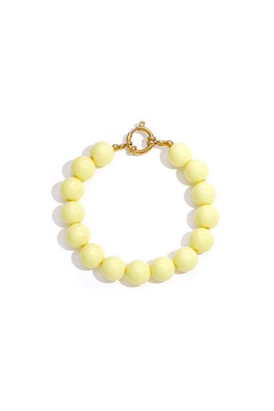Butter Yellow Beads Bracelet