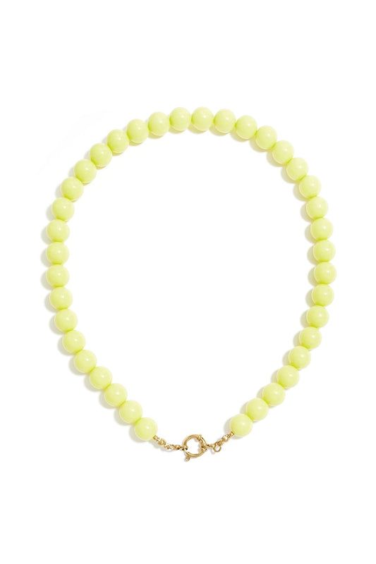 Butter Yellow Beads Necklace